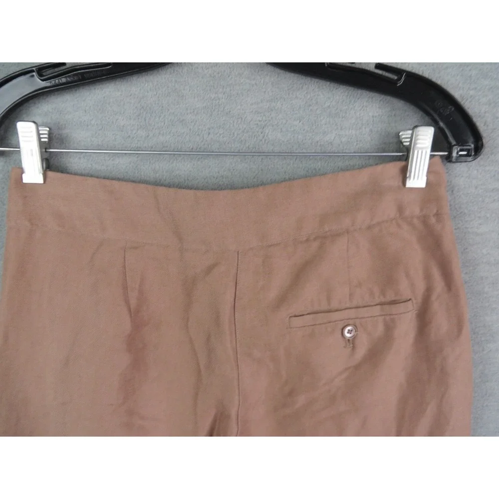 Aritzia‎ Wilfred Womens Pants 00 XS Brown Linen Blend Capri Drawstring Casual